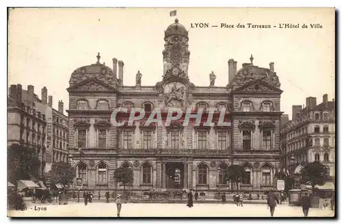 Cartes postales Lyon Place des Terreaux Hotel de Ville