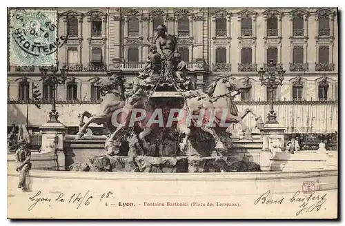 Cartes postales Lyon Fontaine Bartholdi (Place des Terreaux)
