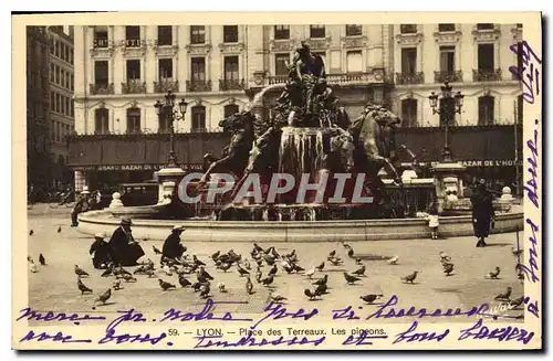 Cartes postales Lyon Place des Terreaux Panorama pris de L'Hotel de Ville