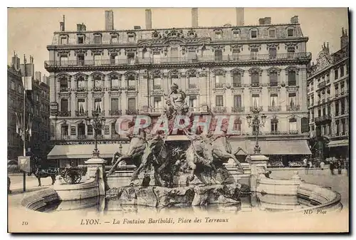 Cartes postales Lyon La Fontaine Bartholdi Place des Terreaux