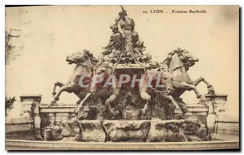 Ansichtskarte AK Lyon La Fontaine Bartholdi