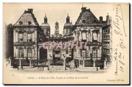 Ansichtskarte AK Lyon L'Hotel de Ville Facade de la Place de la Comedie