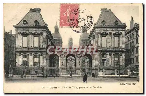 Cartes postales Lyon L'Hotel de Ville Place de la Comedie