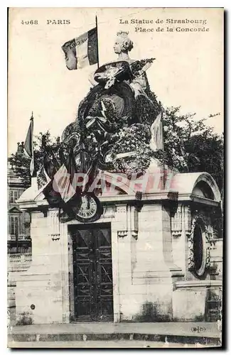 Cartes postales Paris La Statue de Strasbourg Place de la Concorde