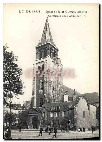 Cartes postales Paris Eglise de Saint Germain des Pres construit sous Childebert Ier