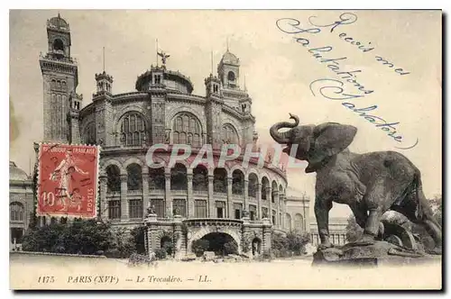 Cartes postales Paris (XVI) Le Trocadero Elephant