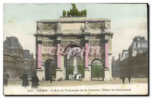 Ansichtskarte AK Paris L'Arc de Triomphe de la Victoire Place du Carrousel