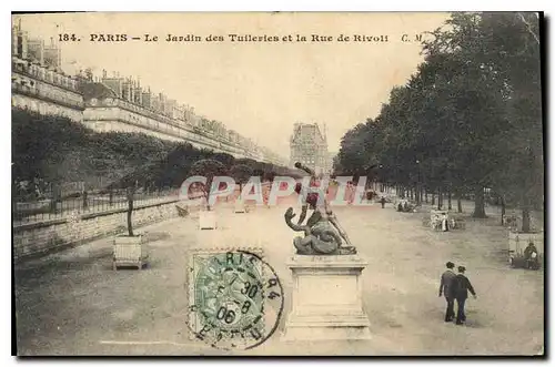 Ansichtskarte AK Paris Le Jardin des Tuileries et la Rue de Rivoli