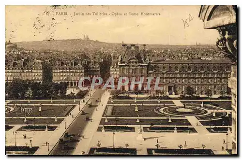 Ansichtskarte AK Paris Jardin des Tuilleries Opera et Batte Montmartre