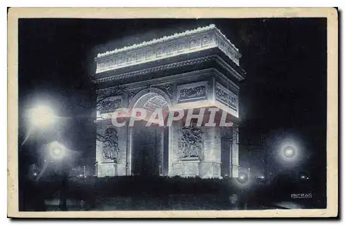 Ansichtskarte AK Paris la Nuit Illumination de l'Arc de Triomphe