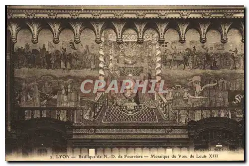 Cartes postales Lyon Basilique de N D de Fourviere Mosaique du Voeu de Louis XIII