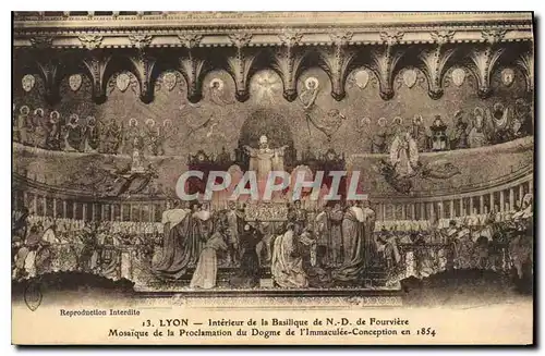 Ansichtskarte AK Lyon Interieur de la Basilique de N D de Fourviere Mosaique de la Proclamation de Dogme de l'Imm