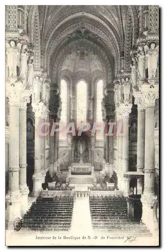 Cartes postales Lyon Interieur de la Basilique de N D de Fourviere