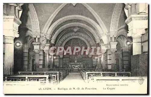 Ansichtskarte AK Lyon Basilique de N D de Fourviere La Crypte