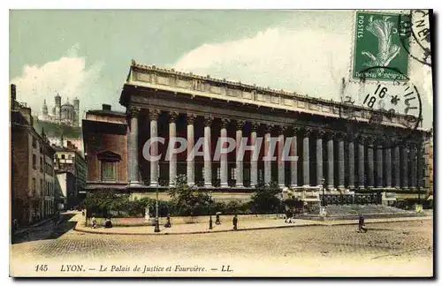 Cartes postales Lyon Palais de Justice et Fourviere