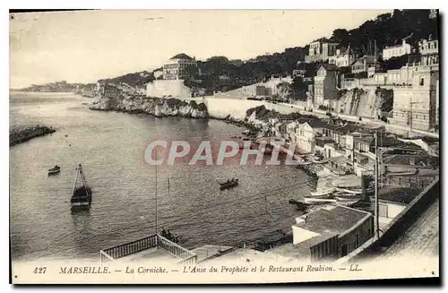 Ansichtskarte AK Marseille La Corniche L'Anse du Prophete et le Restaurant Roubion