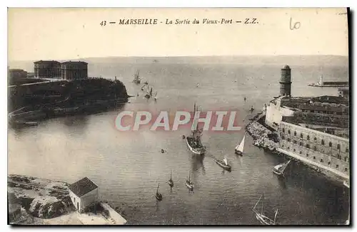 Cartes postales Marseille La Sortie du Vieux Port