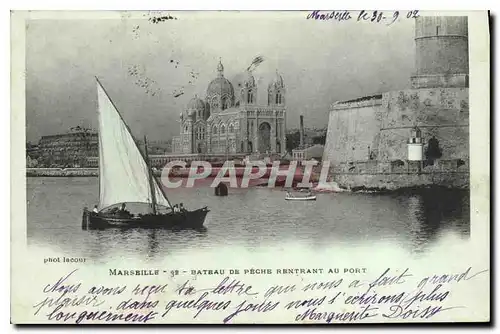 Ansichtskarte AK Marseille Bateau de Peche rentrant au port