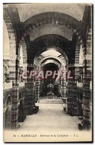 Cartes postales Marseille Interieur de la Cahtedrale