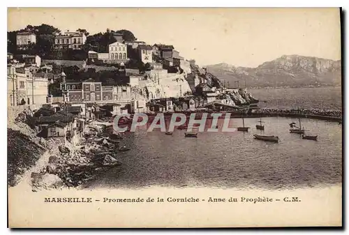 Cartes postales Marseille Promenade de la Corniche Anse du Prophete