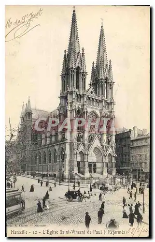 Ansichtskarte AK Marseille L'Eglise Saint Vincent de Paul (Reformes)