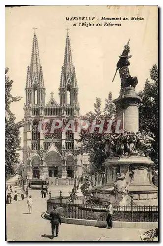 Ansichtskarte AK Marseille Eglise des Reformes et Monument des Mobiles des Bouches du Rhone