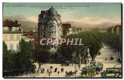 Ansichtskarte AK Marseille L'Avenue du Prado vue de la place Castellane