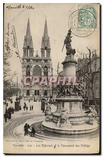 Ansichtskarte AK Marseille Les Reformes et le Monument des Mobiles