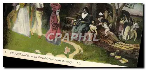 Cartes postales En Provence La Farandole (par Valere Bernard)