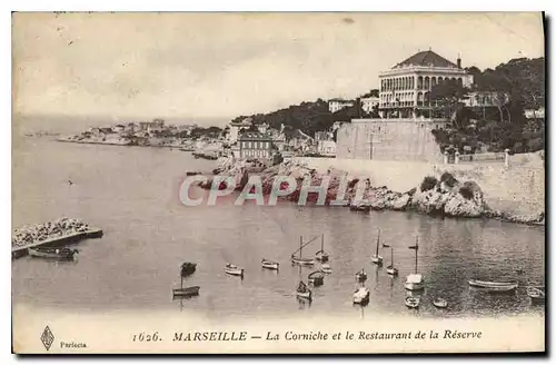 Ansichtskarte AK Marseille La Corniche et le Restaurant de la Reserve