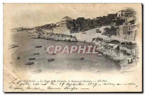 Cartes postales Marseille La Route de la Corniche le Restaurant Roubion
