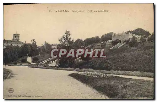 Cartes postales Valence (Drome) Parc Jouvet Profil du Belvedere