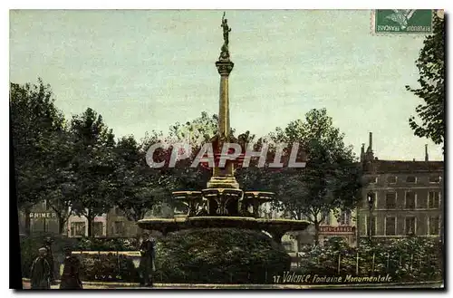Cartes postales Valence (Drome) Fontaine Monumentale