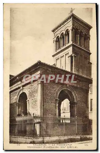 Cartes postales Valence (Drome) Le Pendentif Monument Funeraire