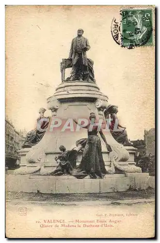 Cartes postales Valence (Drome) Monument Emile Augier
