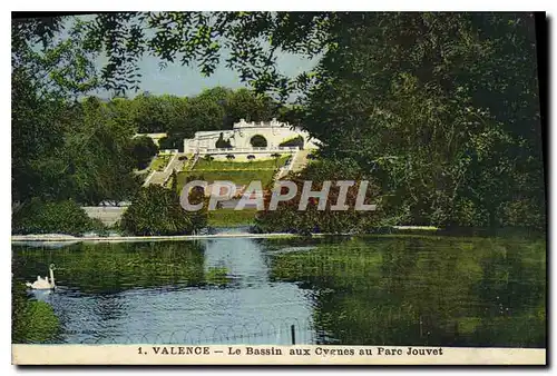 Cartes postales Valence (Drome) Le Bassin aux Cygnes au Parc Jouvet