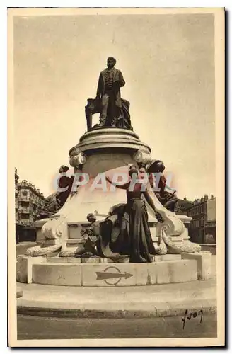Cartes postales Valence (Drome) Monument d'Emile Augier