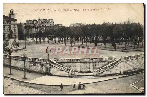 Cartes postales Valence (Drome) Le Champ de Mars Les Escaliers
