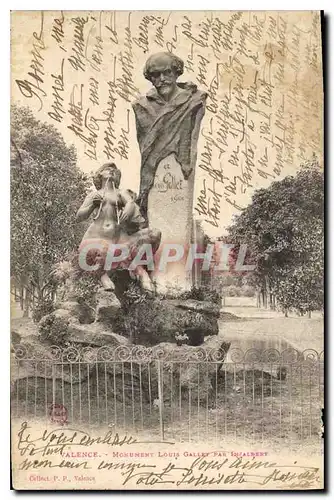 Cartes postales Valence (Drome) Monument Louis Gallet Par Inzalbert