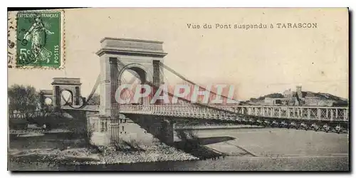 Ansichtskarte AK Tarascon Vue du Pont suspendu a Tarascon