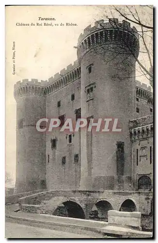 Cartes postales Tarascon Chateau du Roi Rene vu du Rhone