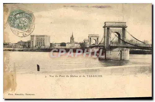 Cartes postales Tarascon Vue du Pont Du Rhone