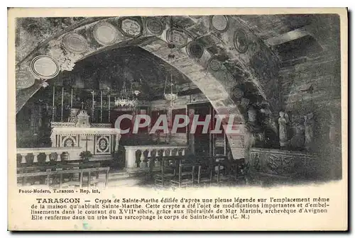 Cartes postales Tarascon Crypte de Sainte Marthe