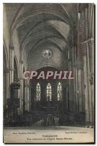 Ansichtskarte AK Tarascon Vue interieure de l'Eglise Sainte Marthe