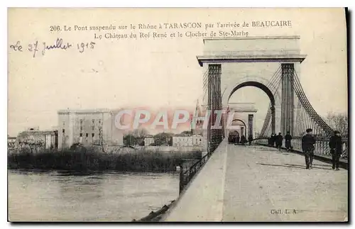 Cartes postales Tarascon Le Pont suspendu sur le Rhone