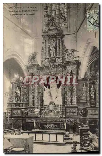 Cartes postales Pont de l'Arche Interieur de l'Eglise l'Autel et Notre Dame des Arts