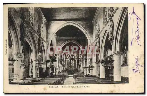 Cartes postales Bernay Nef de l'Eglise Sainte Croix