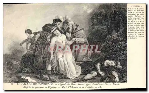 Ansichtskarte AK La Vallee de l'Andelle Legende des Deux Amants (pres Pont Saint Pierre  Eure) d'apr�s les gravur