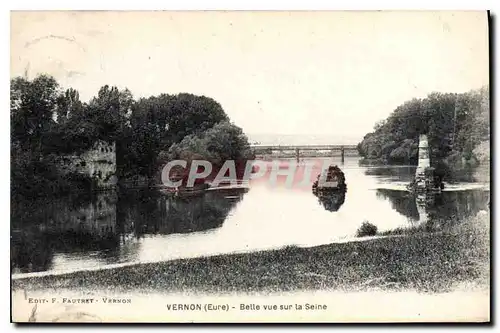 Ansichtskarte AK Vernon (Eure) Belle vue sur la Seine