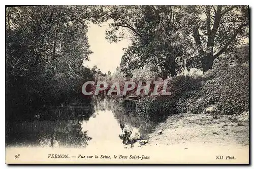 Cartes postales Vernon (Eure) Vue sur la Seine Le Bras Saint Jean